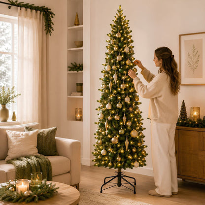 Kunstkerstboom Harma Verlicht Groen - 215 cm