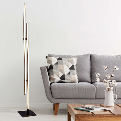 LED Vloerlamp Onda Zwart - 130 cm