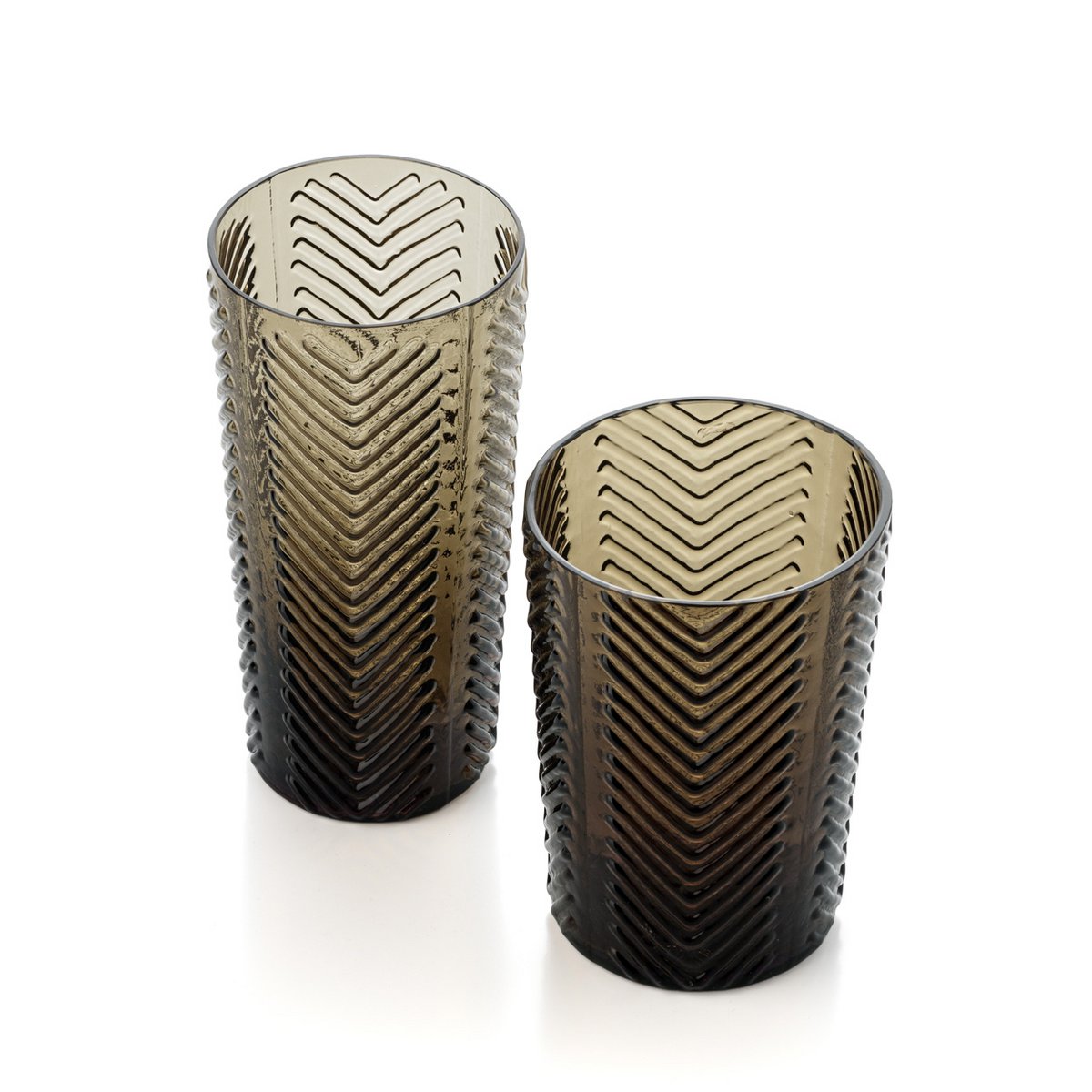 Highballglas Visgraat rookgrijs