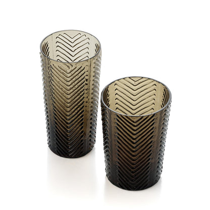 Highballglas Visgraat rookgrijs