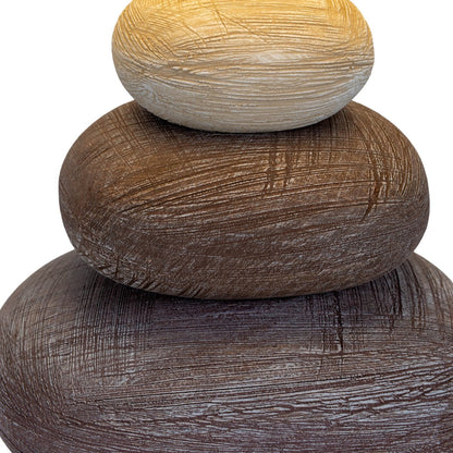 Keramische tafellamp "Stoney", keramische tafellamp in bruin, met E14 - aansluiting, tafellamp voor eetkamer, woonkamer, gang of kantoor, of als een bedlamp, 31 cm hoog - OutHome