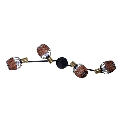 Plafondlamp Corbis 4-Lichts Zwart/Goud - 78 cm (E14)