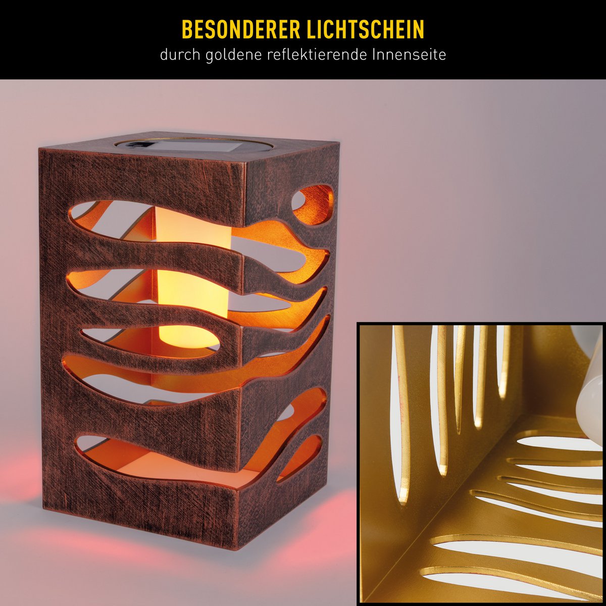 LED Solar Deco Hilda Goud - 20 cm