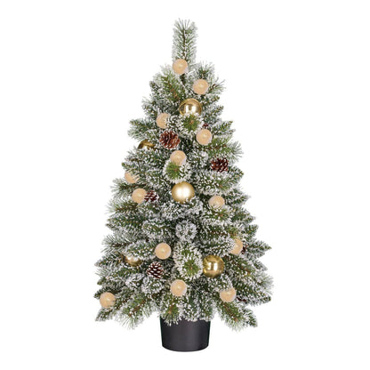 Kunstkerstboom Kaprun Verlicht Groen - 90 cm