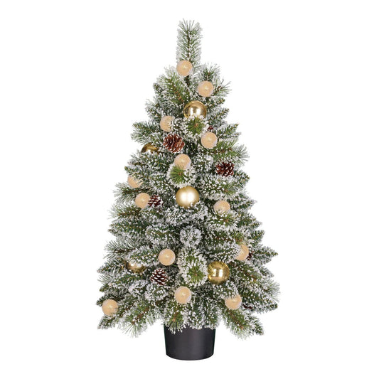 Kunstkerstboom Kaprun Verlicht Groen - 90 cm