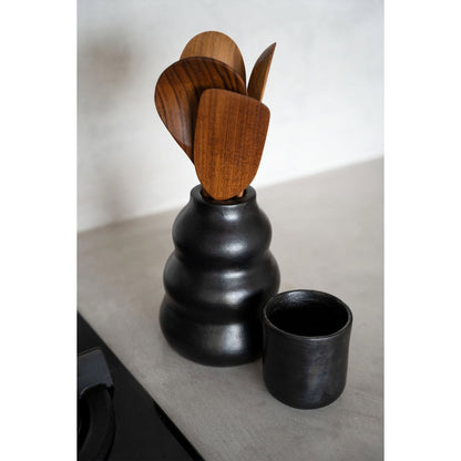 Terracotta beker Burned zwart