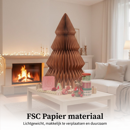 Decoratieve Kerstboom Papier Bruin - 152 cm