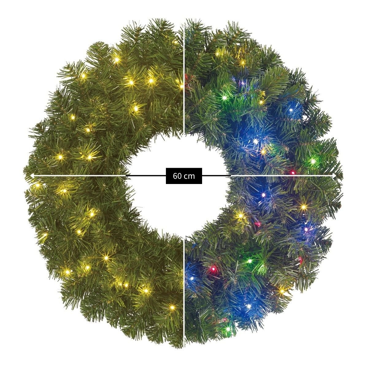 Kerstkrans Limber Verlicht Groen - Ø 60 cm