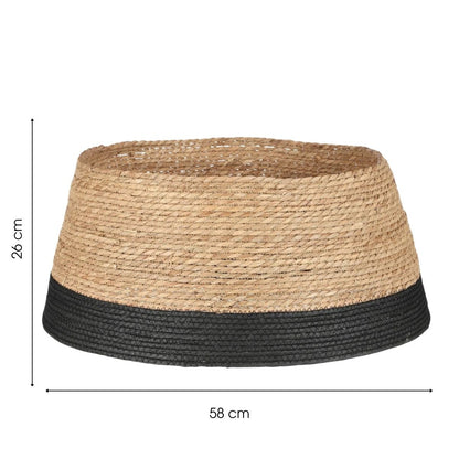 Kerstboomrok Zeegras Zwart/Bruin - Ø 58 cm