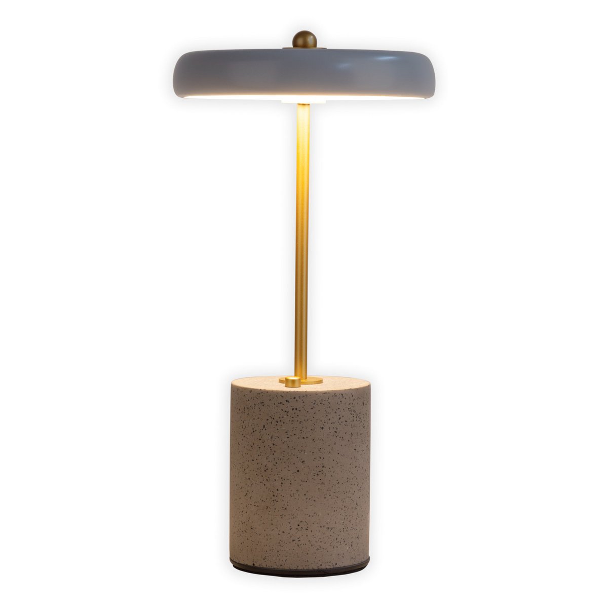Acculamp Seta Grijs Metaal/Beton - 30 cm