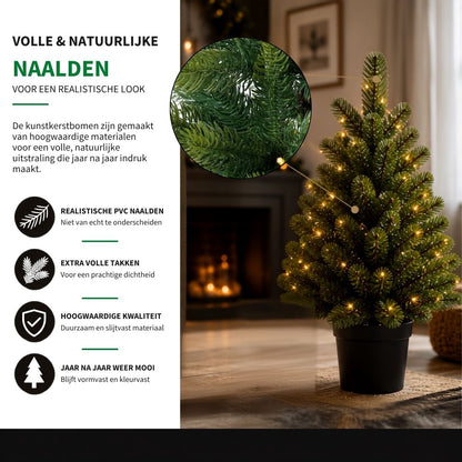 Kerstset Nagoya Verlicht - 2 × 90 cm + kerstkrans
