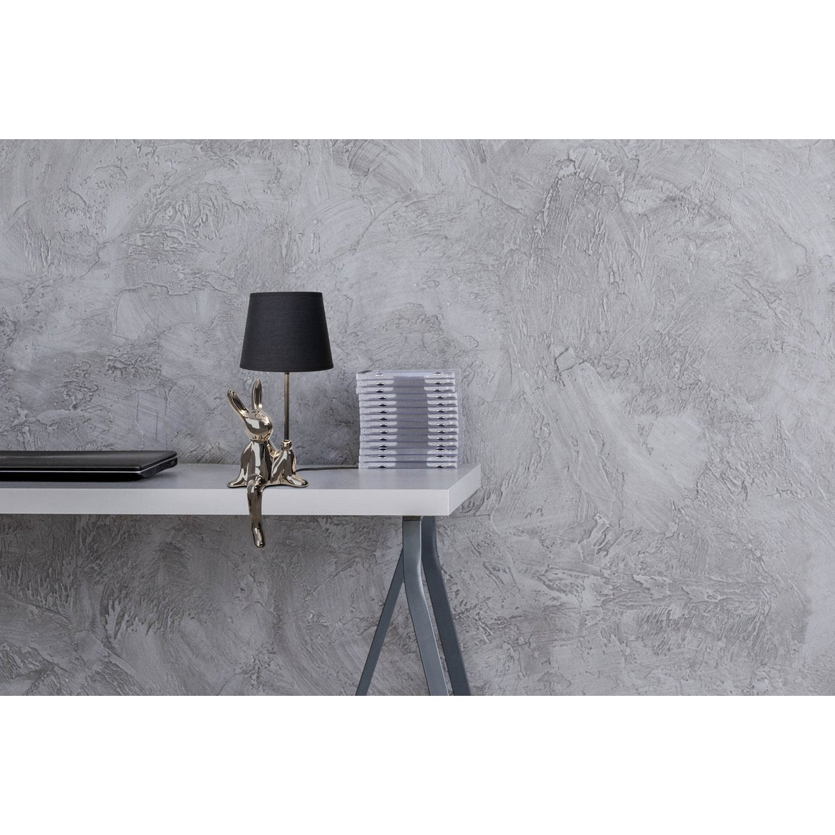 Keramische Tafellamp Helge Zwart/Zilver - 45 cm (Ø 18 cm)