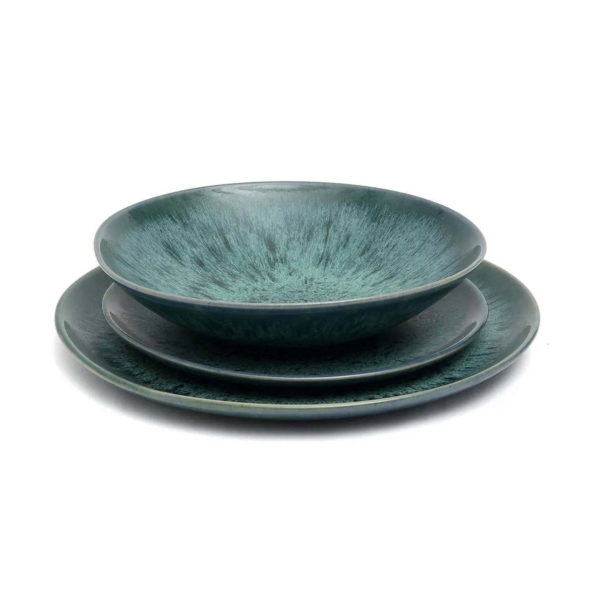 Porseleinen dinerbord Aqua turkoois