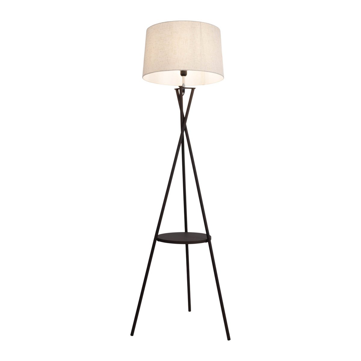 Vloerlamp Tora met Tafel Roest/Naturel - 158 cm (E27)