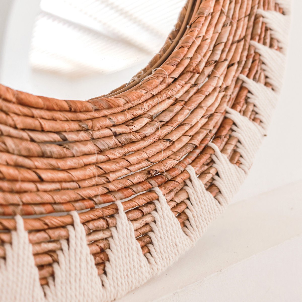 Wandspiegel Boho Awan Katoen - Ø 60 cm