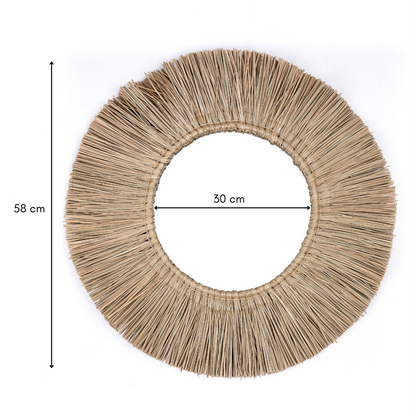 Wandspiegel Zeegras Rimba - Ø 60 cm