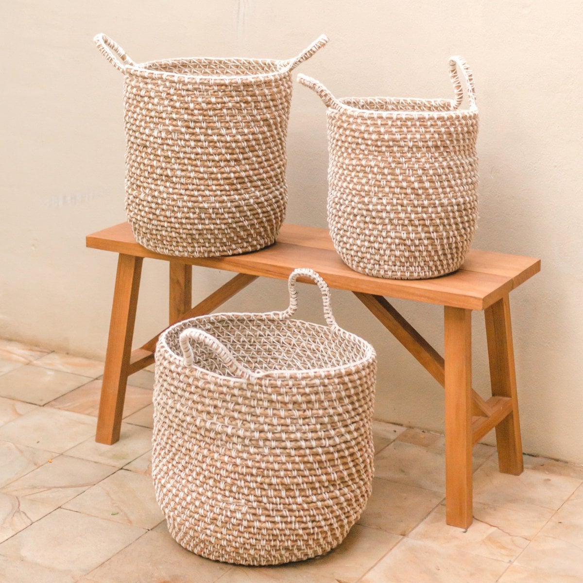 Wasmand Guunng Bananenvezel Macramé