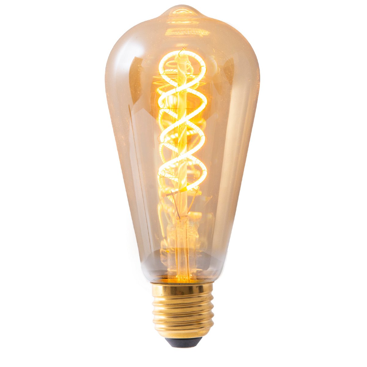 LED-lampenset Dilly (3-delig) - E27, 4W, Amberglas (Ø 6,4 cm)