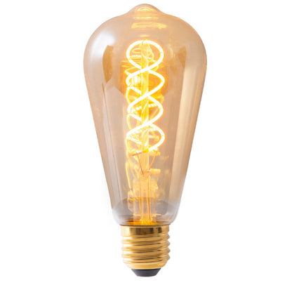 LED-lampenset Dilly (3-delig) - E27, 4W, Amberglas (Ø 6,4 cm)