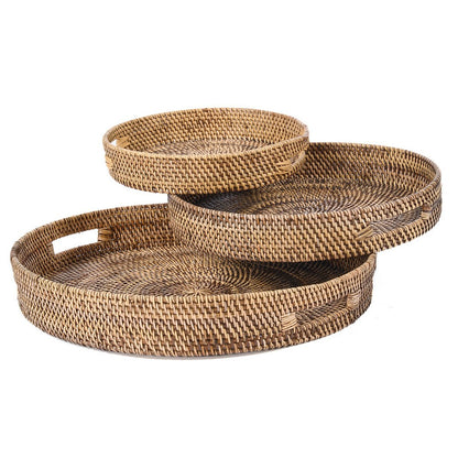 Rotan dienblad Carry-all natuurlijk bruin - L - OutHome