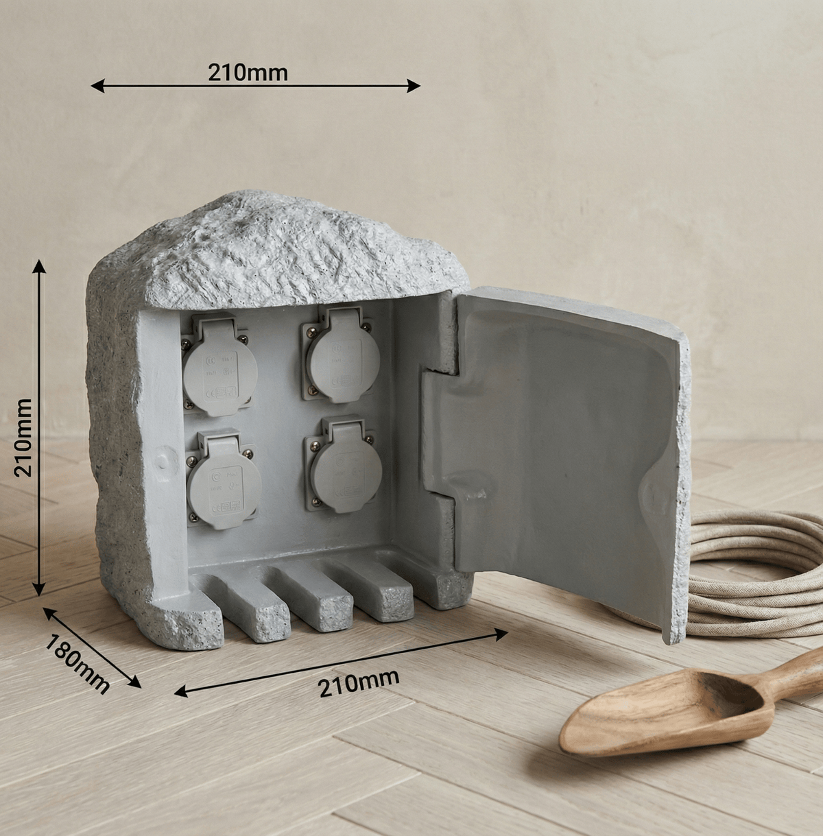 Tuinstopcontact Granito - Granietlook (Weerbestendig) - OutHome