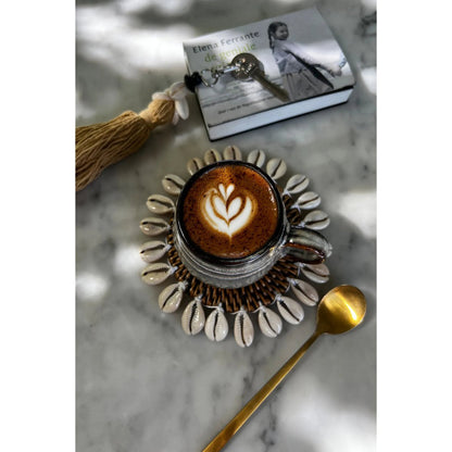 Rattan onderzetter Shell natuurlijk bruin - 15 cm - OutHome
