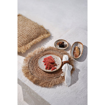 Porseleinen bord Cascais creme bruin
