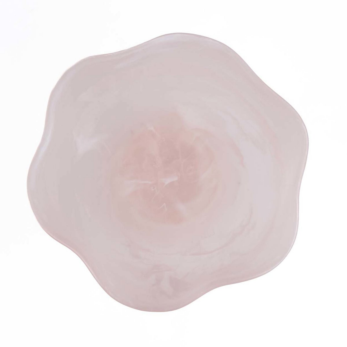 Fruitschaal op voet van hars roze/wit - OutHome