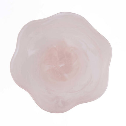 Fruitschaal op voet van hars roze/wit - OutHome