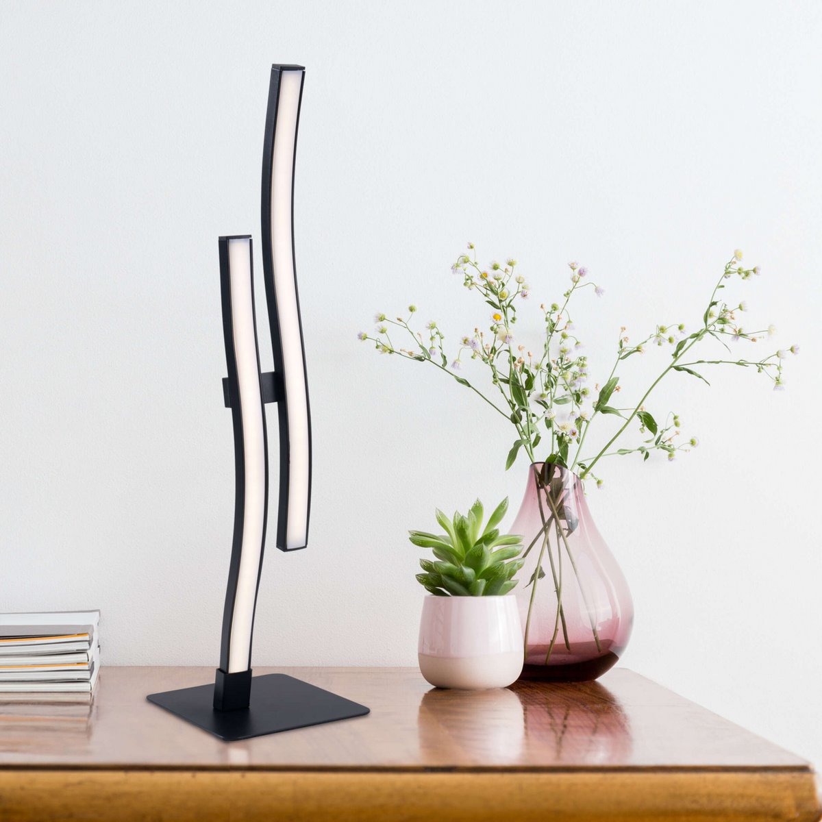 LED Tafellamp Onda Zwart - 44 cm