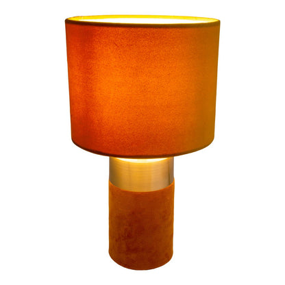 Tafellamp Bordo Goud/Bruin Velours - 32 cm (E14)