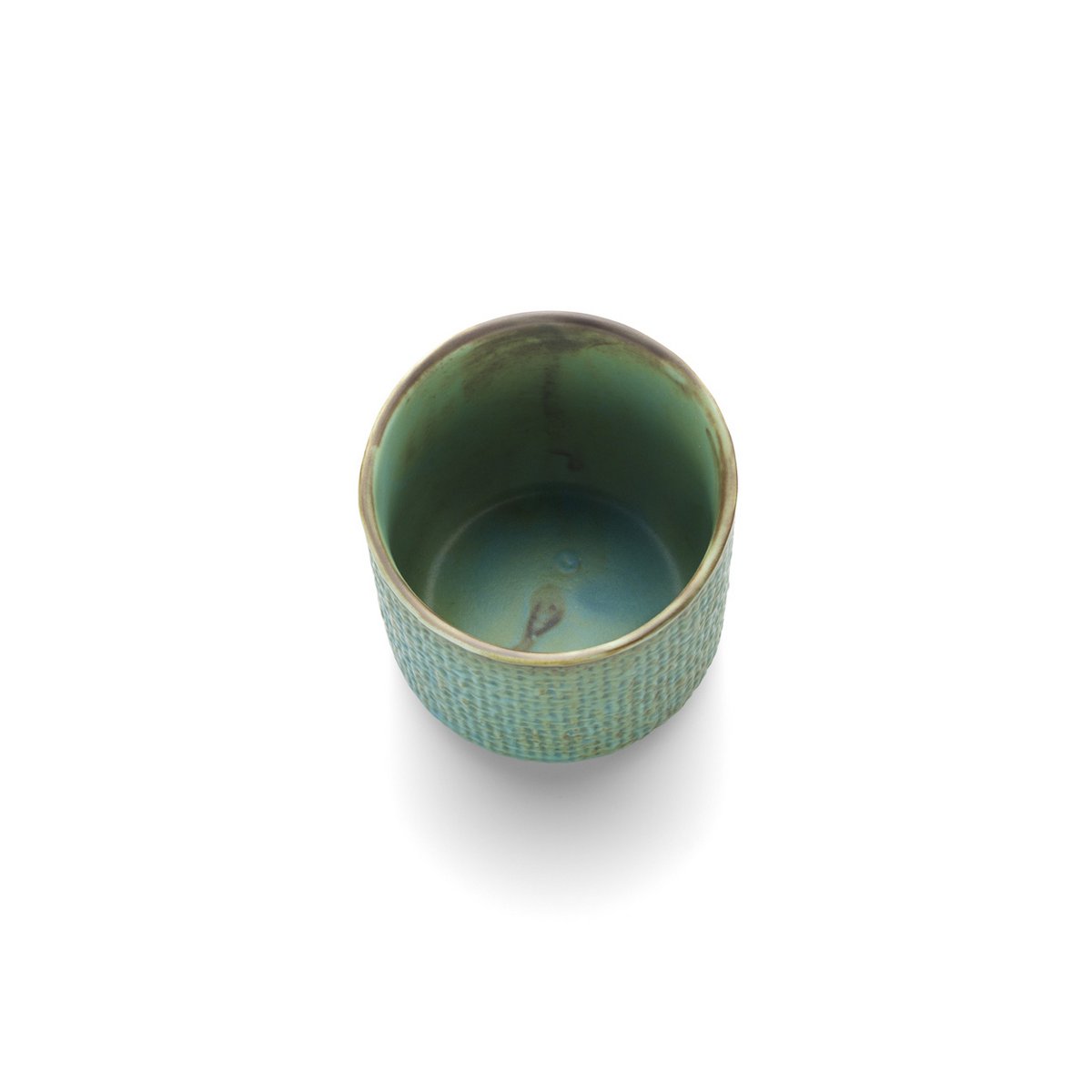 Porseleinen beker Lagune groenblauw