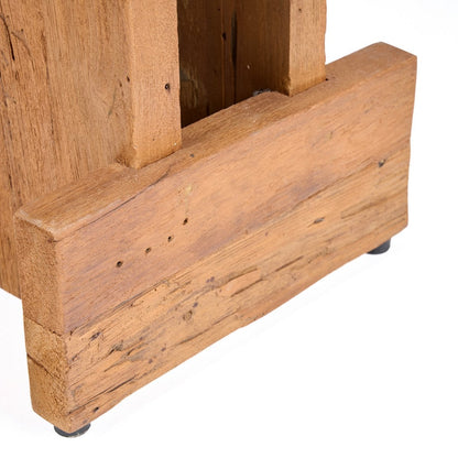 Teakhouten kruk Block naturel