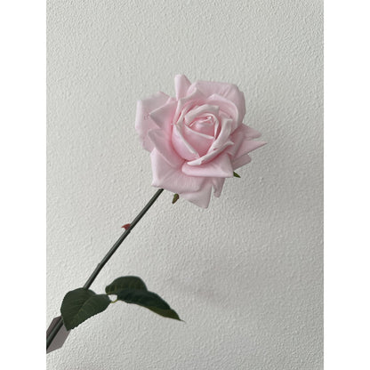 Kunstbloemen Hand touch rose roze - 72 cm (Set van 2)