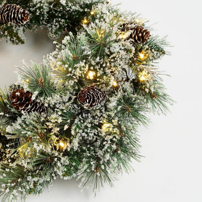 Kerstkrans Vandans Verlicht Groen - Ø 60 cm
