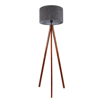 Vloerlamp Filco Hout/Kunststof Bruin/Grijs - 147 cm (E27)
