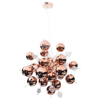 Hanger lamp "explosie" van metaal en glas, G9 - versies, hangende lamp voor eetkamer, woonkamer, gang of kantoor, Øca. 65 cm - OutHome
