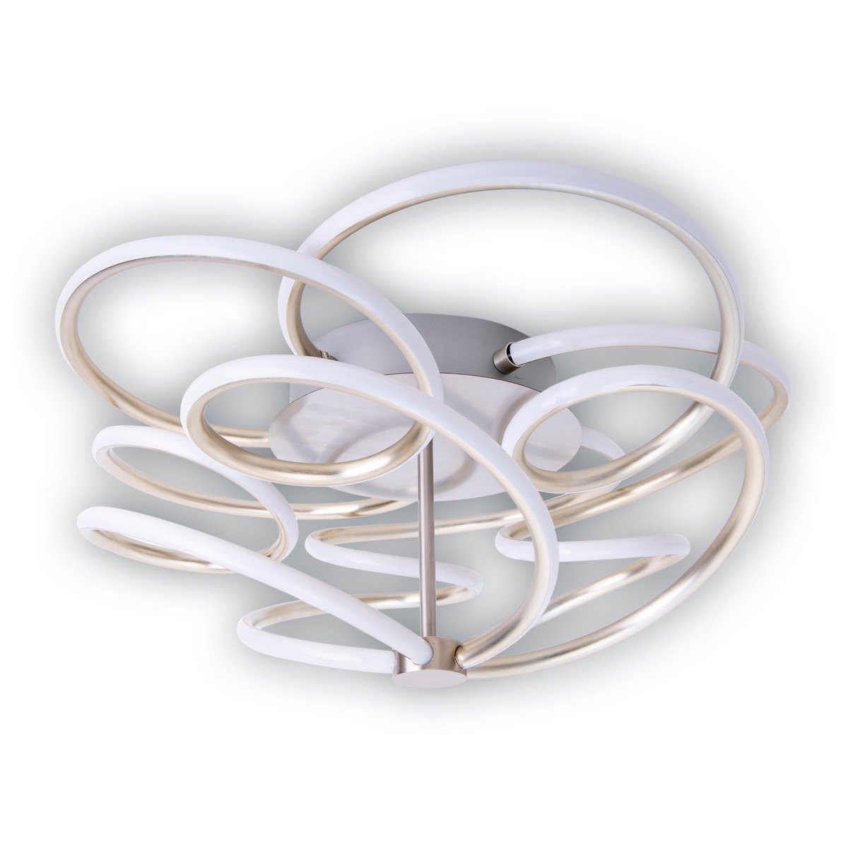 LED Plafondlamp Rizado Nikkel/Satijn - Ø 57 cm