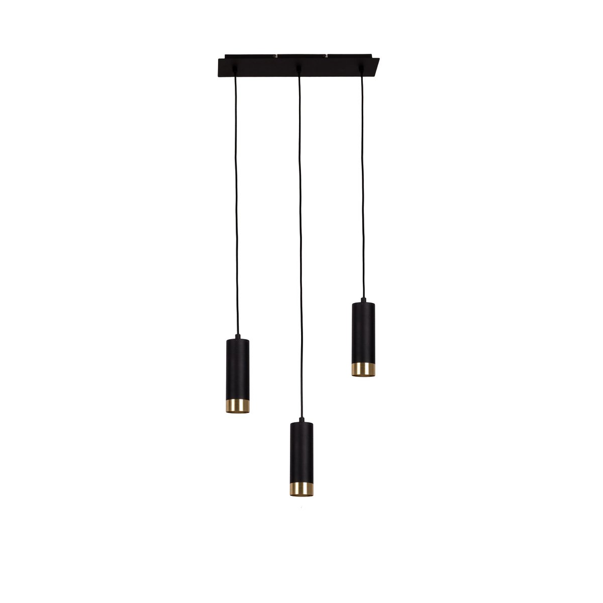 Hanglamp Fridu 3-Lichts Mat Zwart - 48 cm (GU10)