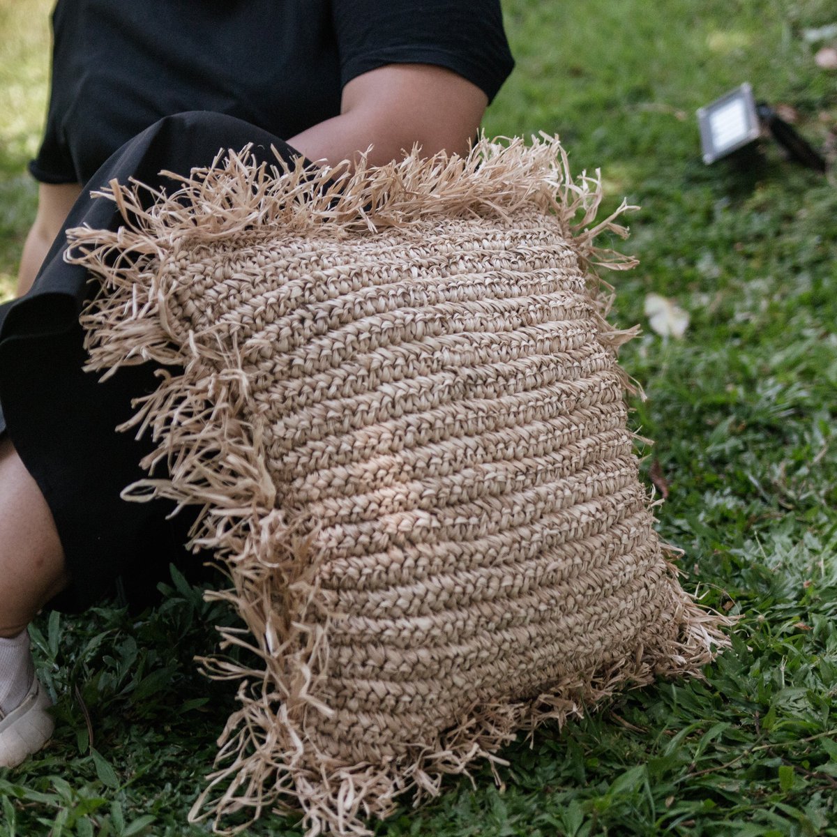 Sierkussen Gandi Raffia