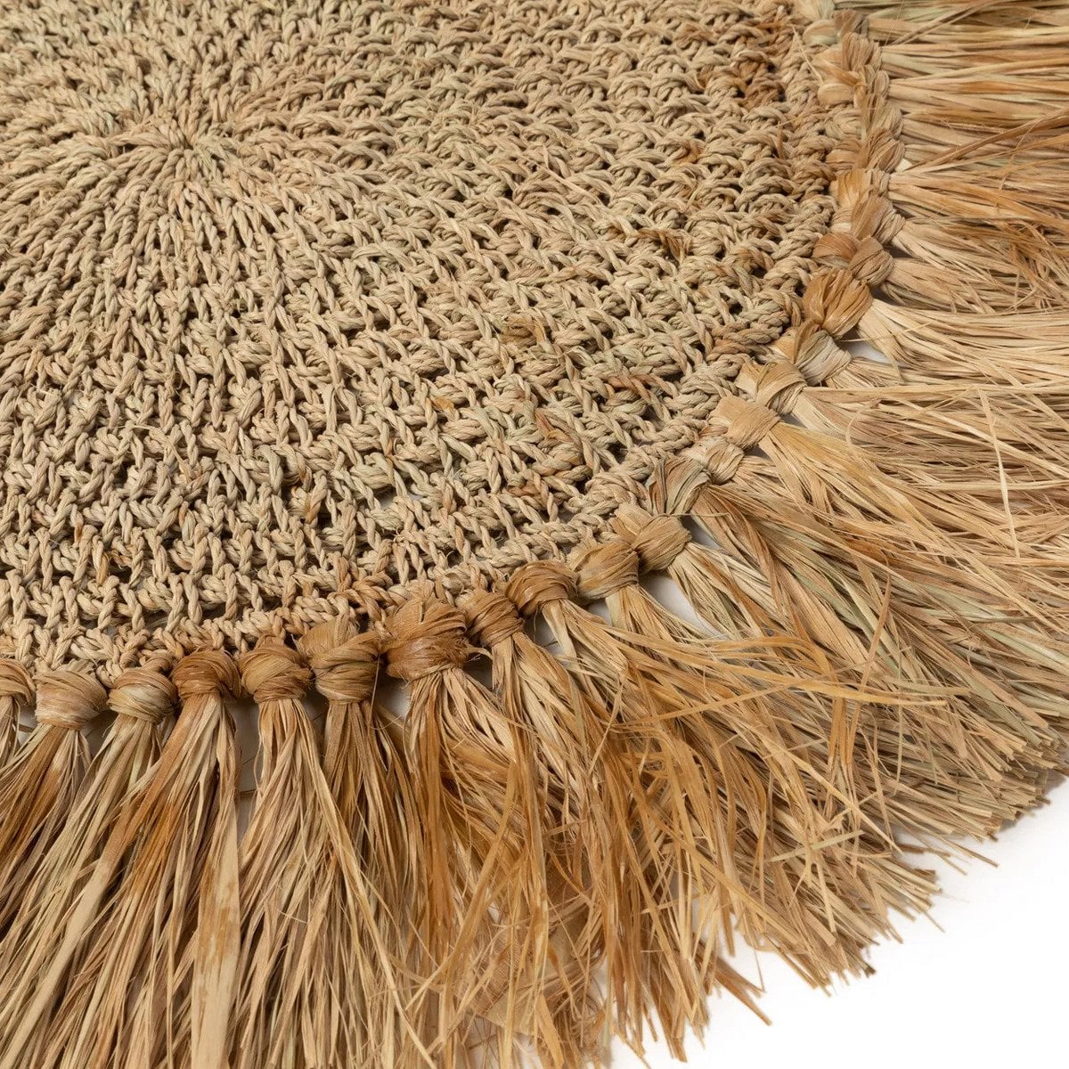 Raffia gehaakte placemat naturel - OutHome