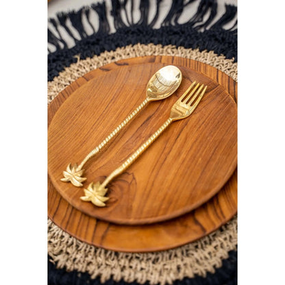 Teak ronde plaat Root