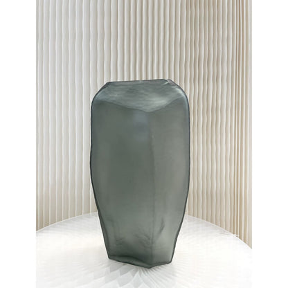 Glazen vaas Stone Smoke grijs mat