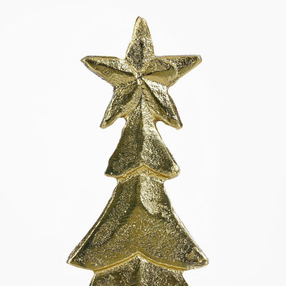 Decoratieve Kerstboom Aluminium/Marmer Champagne - 32 cm