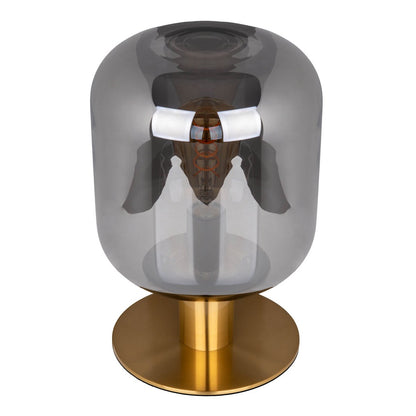 Glazen Tafellamp Alessio Goud/Rookglas - 30 cm (E14)