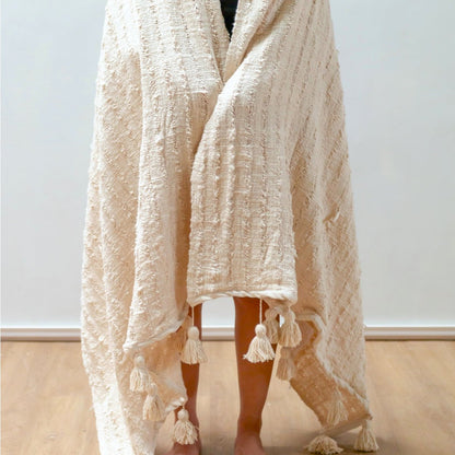 Plaid Tenun Katoen Boho - 110x200 cm