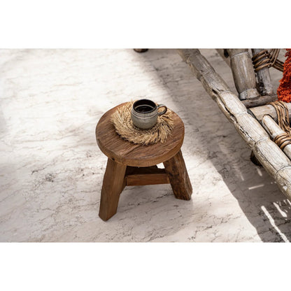 Raffia onderzetter Fringe natuurlijk