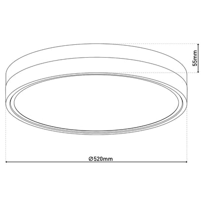 LED Plafondlamp Lola Bruin/Wit - Ø 50 cm (CCT/Nachtlicht)