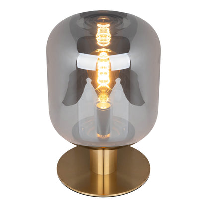Glazen Tafellamp Alessio Goud/Rookglas - 30 cm (E14)