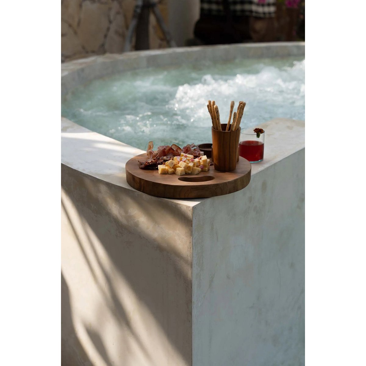 Teak dienblad Root tray naturel - M - OutHome
